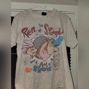 Ren & Stimpy Show X Nicktoons Official MTV Mens Tee M